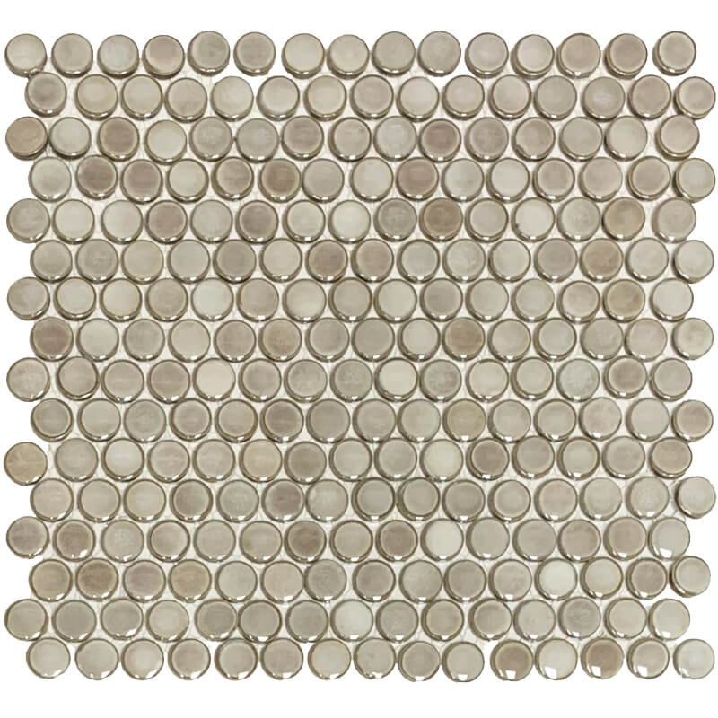 penny round tiles, circle tiles, pennyround tiles, splashback tiles, grey splashback tiles, splashback tiles kitchen
