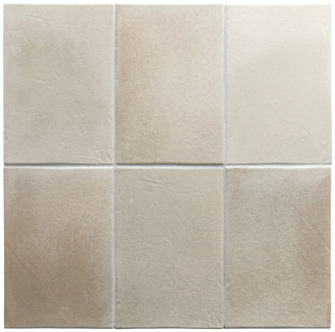 Warm coastal-toned matte tiles with subtle variation, suitable for bathrooms and kitchens