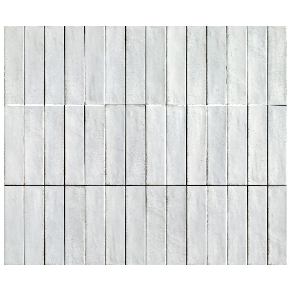 White textured subway tiles with soft tonal variation, Rustico Linea Cerastone Sydney
