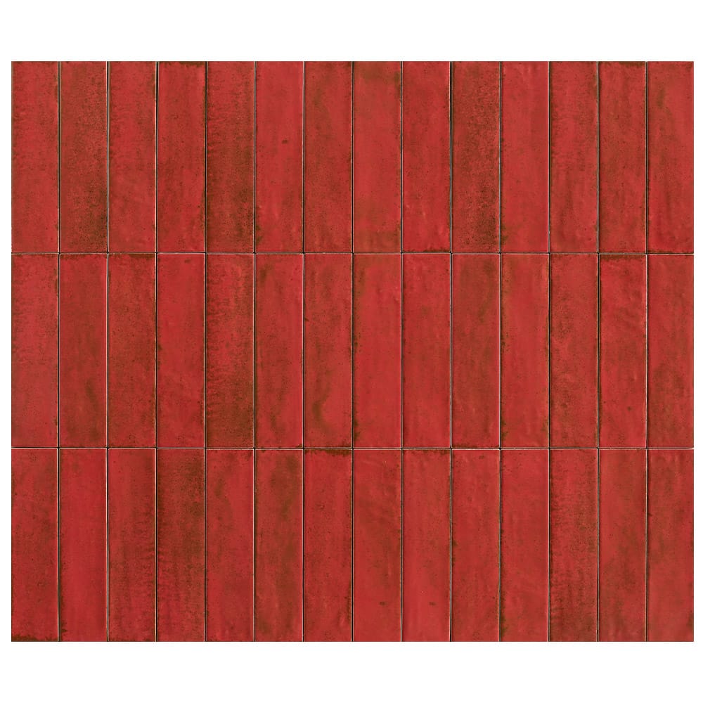 Terracotta textured subway tiles with rich tonal depth, feature wall tiles Cerastone
