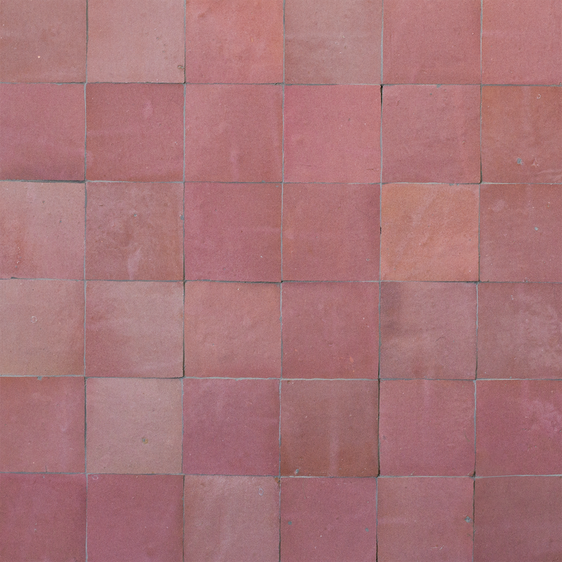 Cherry Handmade Moroccan Zellige Tile in 100x100 format featuring rich blush pink tones and authentic handcrafted movement.
