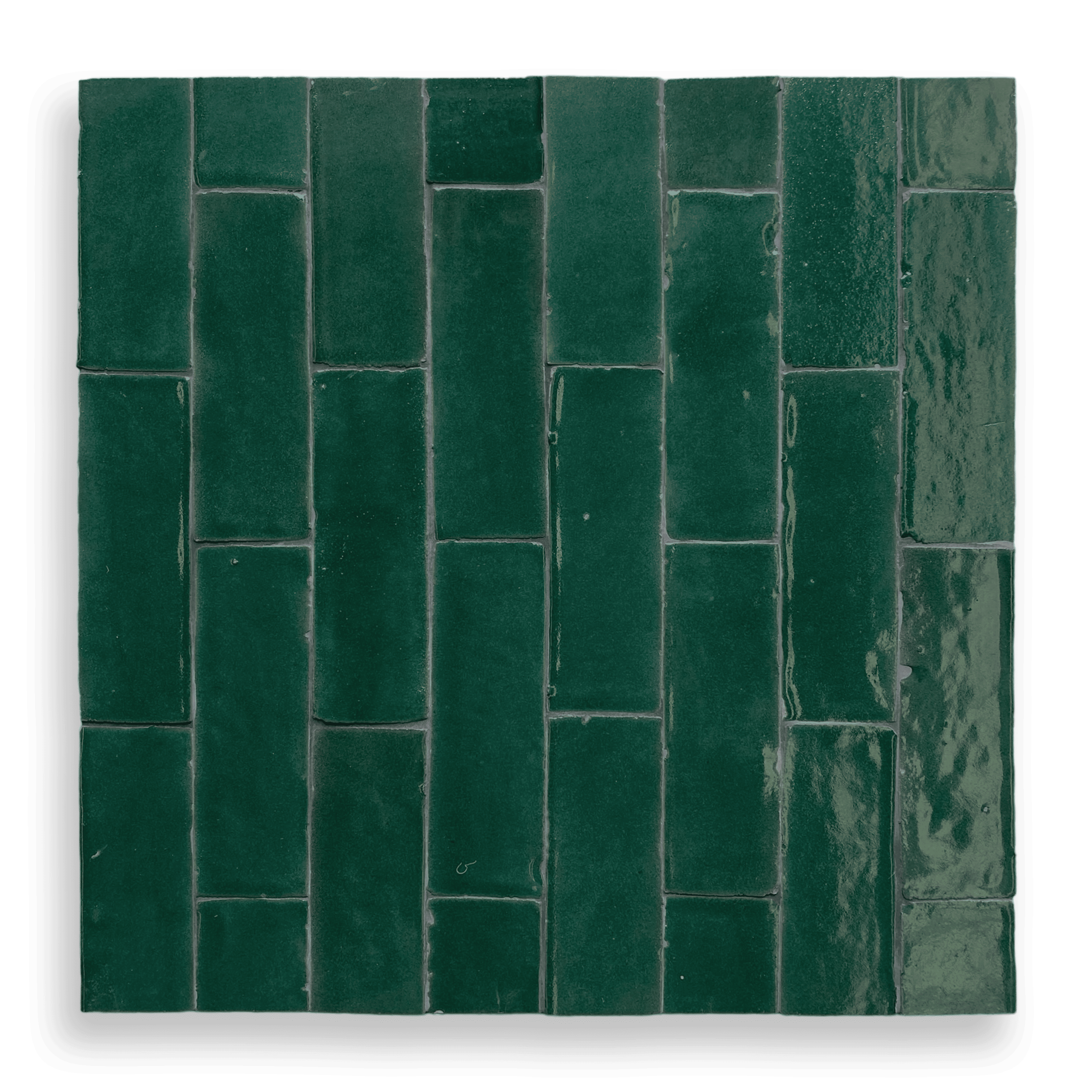 Emerald Green Handmade Moroccan Bejmat Tile featuring rich green tones and traditional Moroccan craftsmanship.