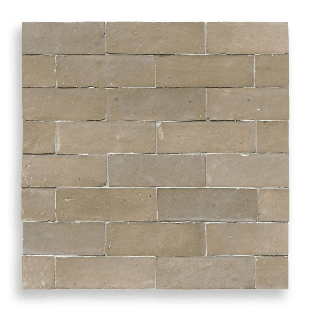 Wheat Handmade Moroccan Bejmat Tile featuring warm sandy beige tones and traditional Moroccan craftsmanship.
