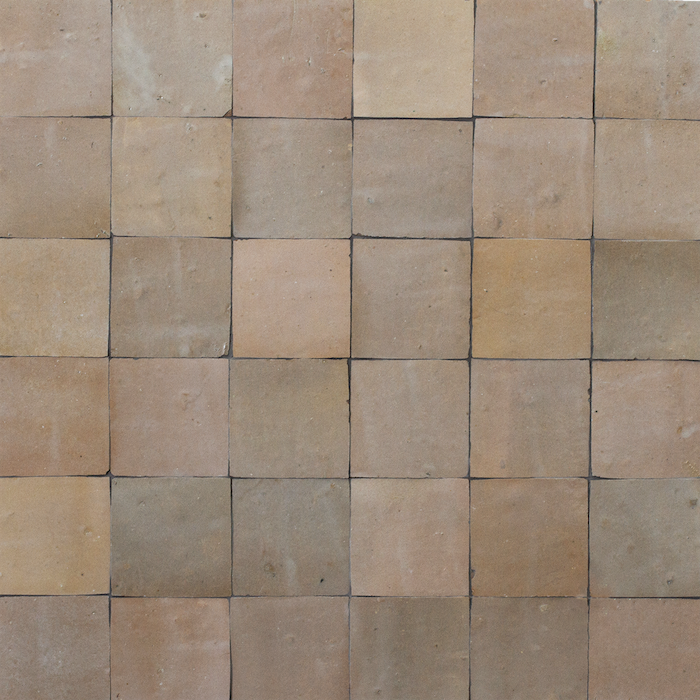 Wheat Handmade Moroccan Zellige Tile in 100x100 format featuring warm sandy beige tones and authentic handcrafted variation.