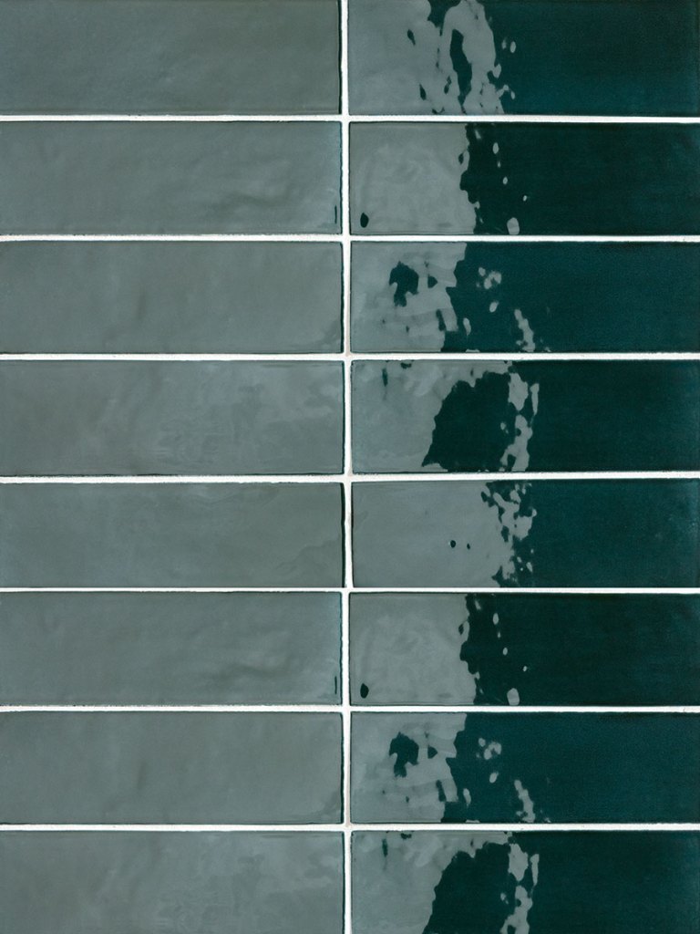 SARTI gloss porcelain brick tiles in soft contemporary colours for bathrooms and kitchen splashbacks.